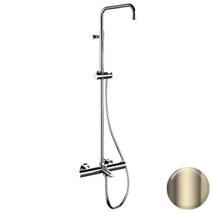 Душевая стойка Remer Elegance EQ34ASSDCH с термостатом, шампань брашированная