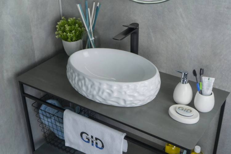 Раковина Gid Lago 9030wf 51187 белая, 48x34x15