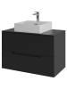 Тумба с раковиной Orange Line Li-80TubMDF+B04-405W черная матовая, 80.5 см фото 2