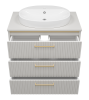 Тумба с раковиной Brevita Эльче УТ000023945 Серый кашемир, 80 см фото 3