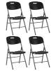 Набор из 4 складных стульев Stool Group Кейт D25 black X4 черный, банкетные