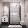 Душевая перегородка Grossman Style 200.K33.05.100.21.00 профиль черный матовый, стекло прозрачное, 100x195 фото 3