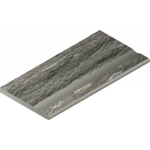 Бордюр Italon Скайфолл X2 620090000696 Бортик Гриджио Альпино С Выемкой Закругленный 30x60