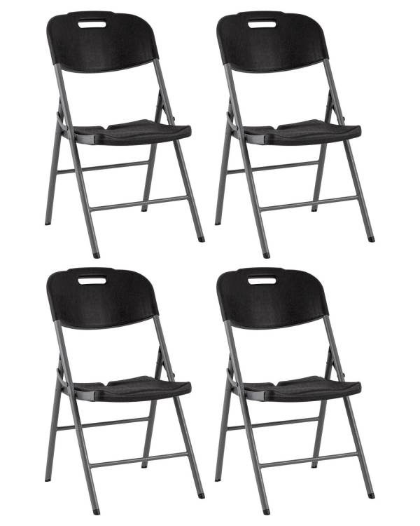 Набор из 4 складных стульев Stool Group Кейт D25 black X4 черный, банкетные