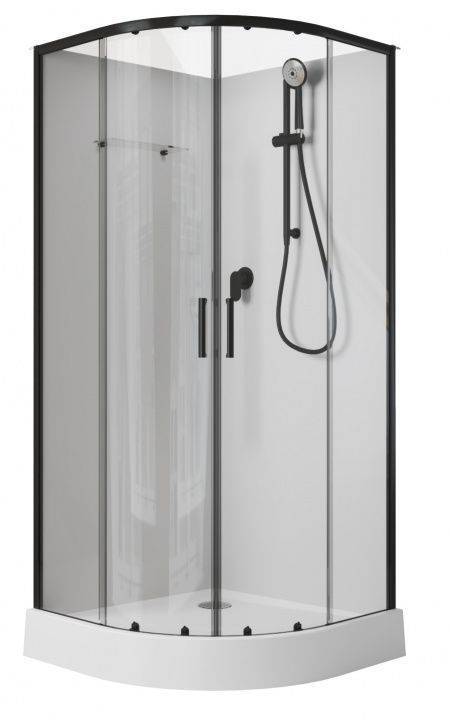 Душевая кабина Aquanet Passion EVO 282010 профиль черный, 1000х1000