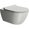 Унитаз подвесной GSI Pura 8815FR517 безободковый, с сиденьем микролифт, Cenere Matte