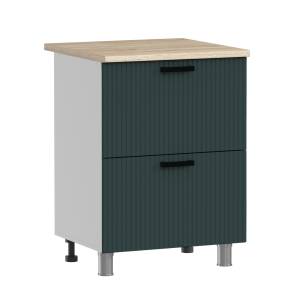 Кухонный модуль напольный Аленушка Лотос Н2Я 600 Н00231150 изумруд,скоба антрацит