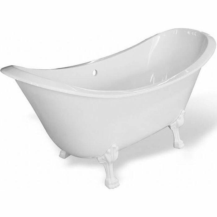 Ванна из искусственного камня Эстет Скарлетт silk 180x77 с белыми ножками