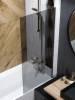 Шторка на ванну Watersense Paula W00214 профиль черный матовый, стекло тонированное, 70x140 фото 7