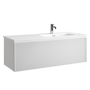 Тумба с раковиной Sancos Snob R 1.0 правая, Bianco, 120x42.6