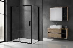 Душевой уголок Royal Bath Accord RB1130HPS-Т-BL профиль черный, стекло прозрачное, 130x100x200