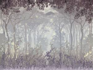 Бесшовные Eco обои Ortograf Flora 31294 Glade of fireflies Кристалл OE-S