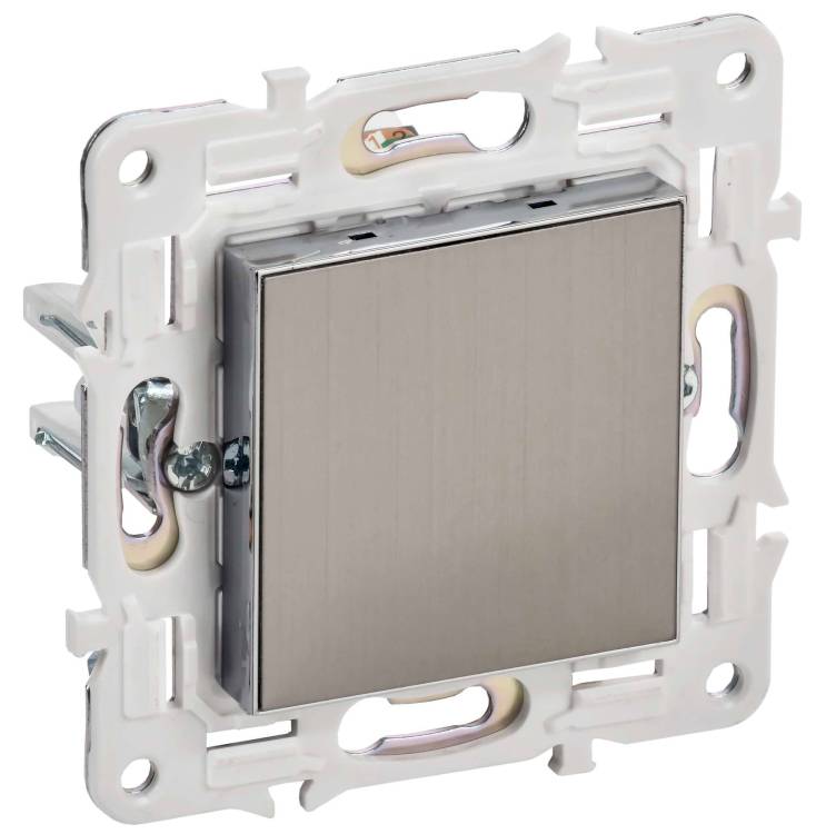 Заглушка с суппортом IEK Skandy SK-PL10-K50 никель