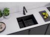 Мойка кухонная Alveus Granital Omni 50 1150071 Deep Black-G90 Be с сифоном, 55x45 фото 4