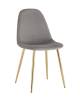 Стул Stool Group Валенсия SN OS-001L-V HLR-18 DUAL серый золотые ножки, велюр