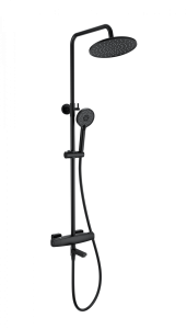 Душевая стойка Wonzon & Woghand WW-B3035-A3-MB с термостатом, черный