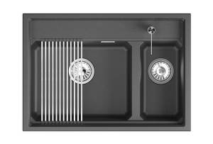 Мойка кухонная Granula Kitchen Space 7302i черный, 73x51