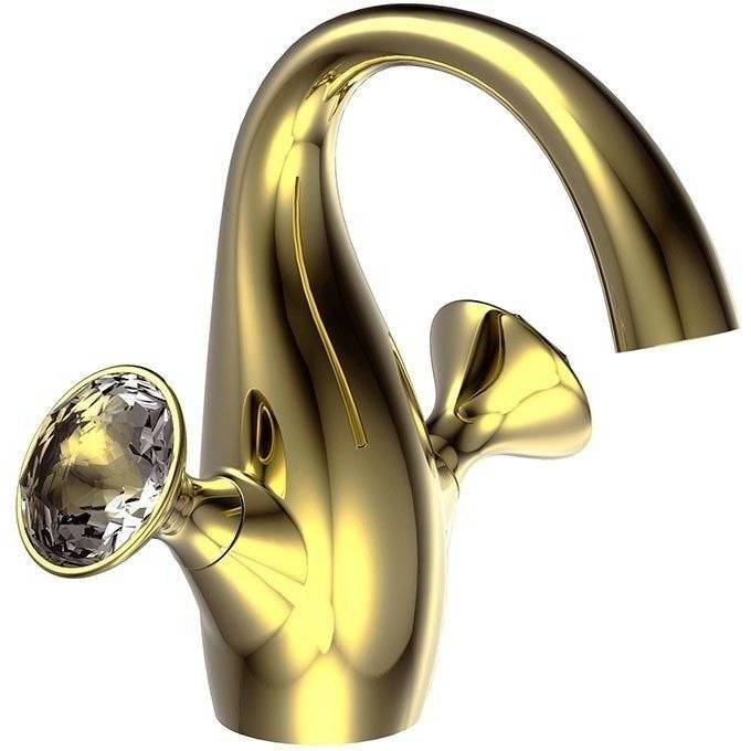 Смеситель для раковины Bravat Swan F14287G-ENG золотой