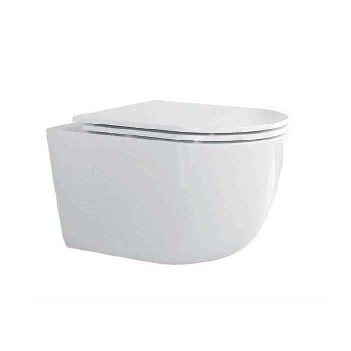 Унитаз подвесной Cezares Relax CZR-3806-53-TH-TOR/SC безободковый, с крышкой-сиденьем микролифт