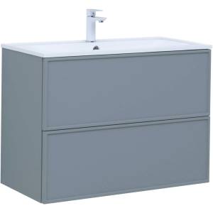 Тумба с раковиной Aquanet Арт 00313276 90 мисти грин