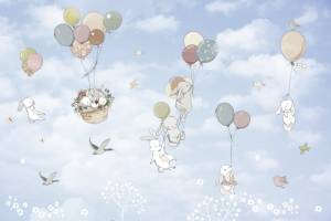 3D Фотообои Artegrafico «Прогулки в облаках» KID-039 акварель