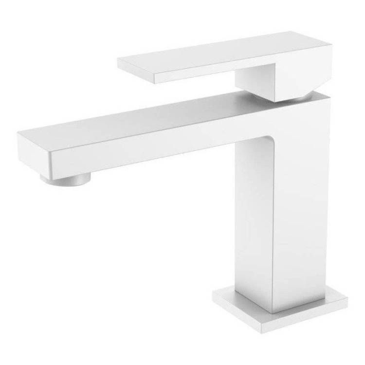 Смеситель для раковины Boheme Qubic 471-MW Matt White