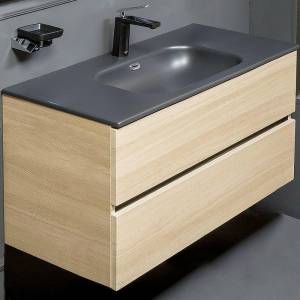 Тумба под раковину Armadi Art Vallessi 837-120-L 120x46 см light oak матовый 2 полки