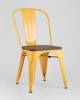 Набор из 6 стульев Stool Group Tolix YD-H440B-W LG-06 X6 желтый глянцевый, темное дерево фото 2