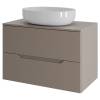 Тумба с раковиной Orange Line Li-70TuLMDF+B05-520W латте матовый, 70 см