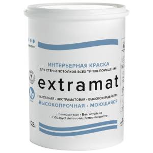 Краска акрилатная для внутренних работ Vincent Extramat экстраматовая база C 0.9 л