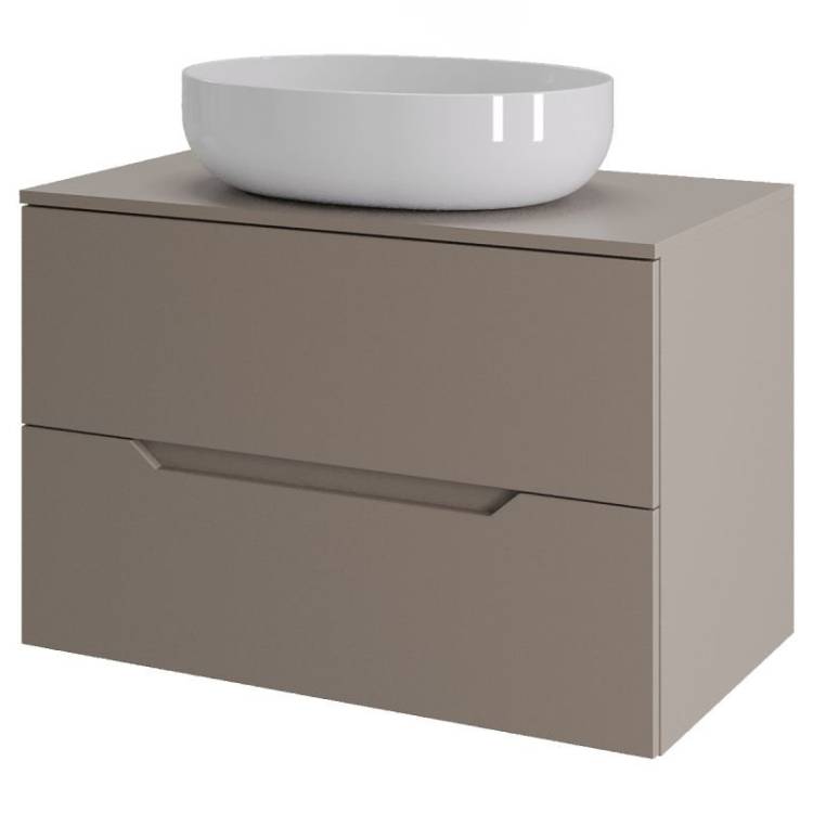 Тумба с раковиной Orange Line Li-70TuLMDF+B05-520W латте матовый, 70 см