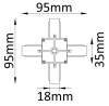 Соединитель X-образный однофазный Crystal Lux CLT 0.211 04 WH фото 2