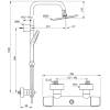 Душевая стойка Ideal Standard Idealrain Soft Evo A6983AA 3 режима, Chrome (Хром) фото 5