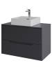 Тумба с раковиной Orange Line Li-80TugMDF+B04-405W графит матовый, 80.5 см фото 2