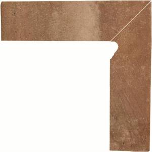 Плинтус Paradyz Scandiano Rosso Cokol Ciety правый структурный 2-x элем. 30x8.1