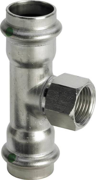 Тройник Viega с внутренней резьбой 15 х Rp 1/2 х 15 мм, Sanpress Inox, модель 2317.2