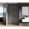 Дверь в нишу NEW TRENDY NEW RENOMA BLACK L 90x195 D-0195A (черный) фото 2