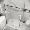Душевая перегородка Grossman Cosmo 200.K33.02.100.10.02 профиль хром, стекло шиншилла, 100x195 фото 5