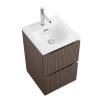 Тумба с раковиной BelBagno UNO-MINI 40 подвесная, Бежевый матовый фото 3