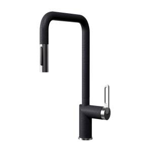 Смеситель для кухни Granula GR-8173 графит, с выдвижным изливом