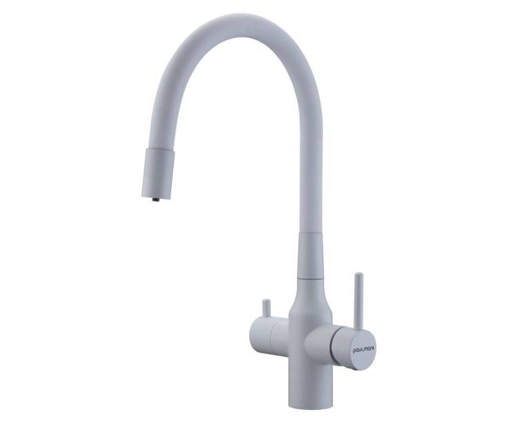 Смеситель для кухни Paulmark Salix Sa213419-431 белый матовый