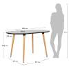 Стол Bradex Home Brooklyn FR 0405 белый 140x80x77.5 фото 7