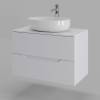 Тумба с раковиной Orange Line Li-80TuwMDF+B05-520W белая матовая, 80.5 см фото 3