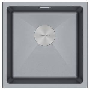 Мойка кухонная Paulmark Lumi 45Uni LU45-GRM Серый Металлик, 45.5x46