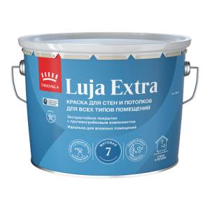 Краска для стен и потолков Tikkivala Luja Extra 7 матовая база A 9 л