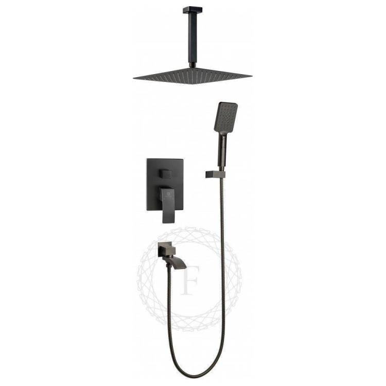 Душевая система Filarete Waterfall FL1012BG графит