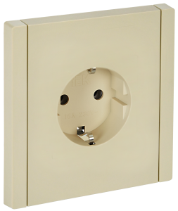Розетка 1-местная с заземлением IEK Forte&Piano FP-R11-16-1-K10 ваниль