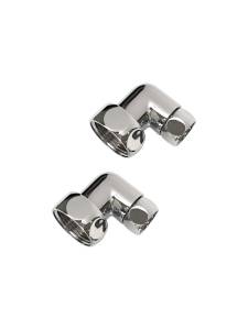 Соединение угловое Luxon 1"x1/2" гайка/гайка, хром (пара)