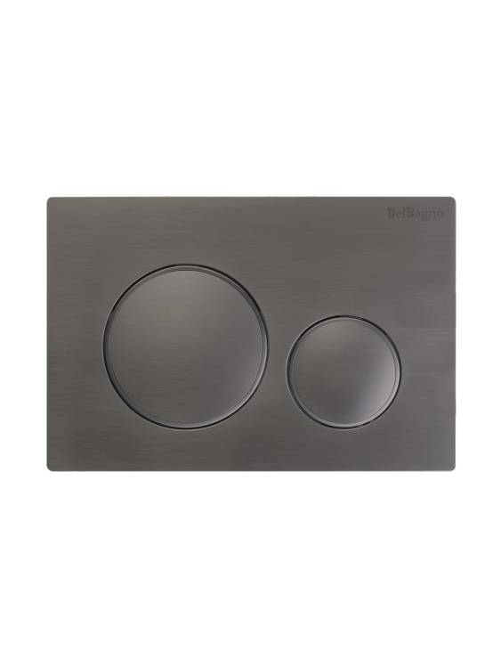 Кнопка смыва BelBagno BB-17C-GM оружейная сталь
