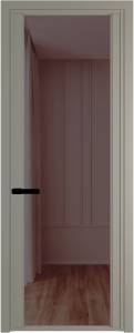 Межкомнатная дверь Profil Doors 2 AGP цвет профиля Никель матовый, стекло безопасное 6 мм золотистая бронза 700x2000